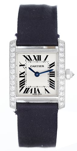 cartier tank francaise white gold with diamonds