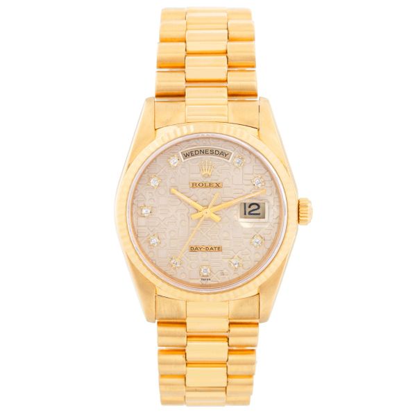 Rolex President Day-date 18k Gold & Diamond 18238 Watch