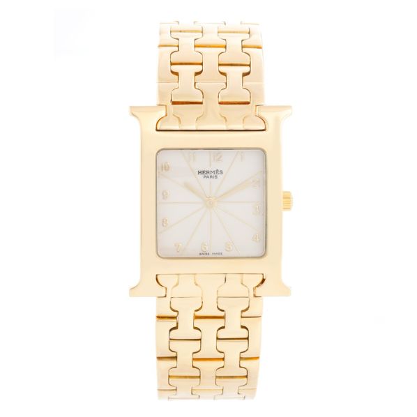 hermes gold watch