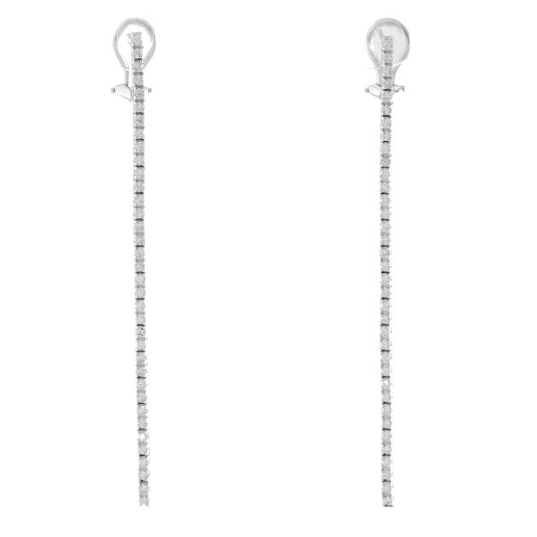 straight diamond earrings