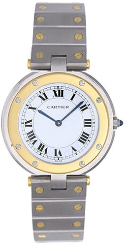 cartier round santos watch
