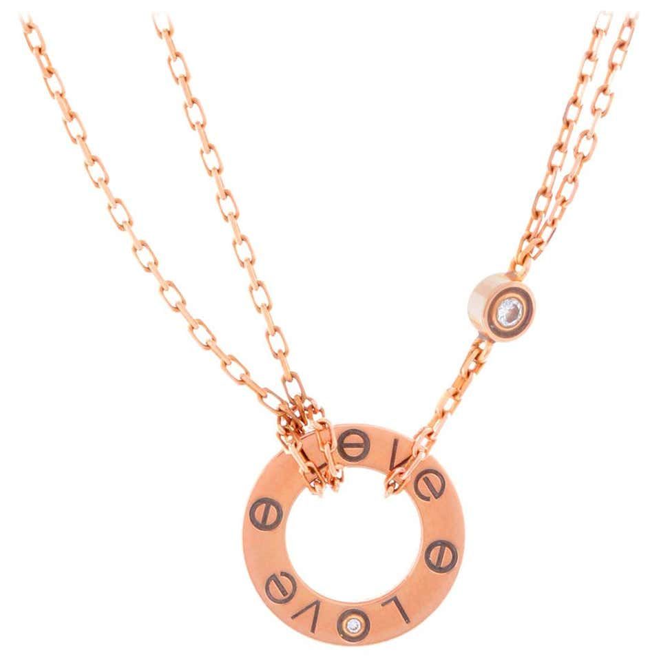 Cartier Love 18k Rose Gold Necklace