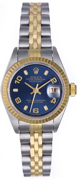 rolex lady datejust blue face