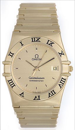 Omega Constellation Chronometer Yellow Gold Quartz Watch