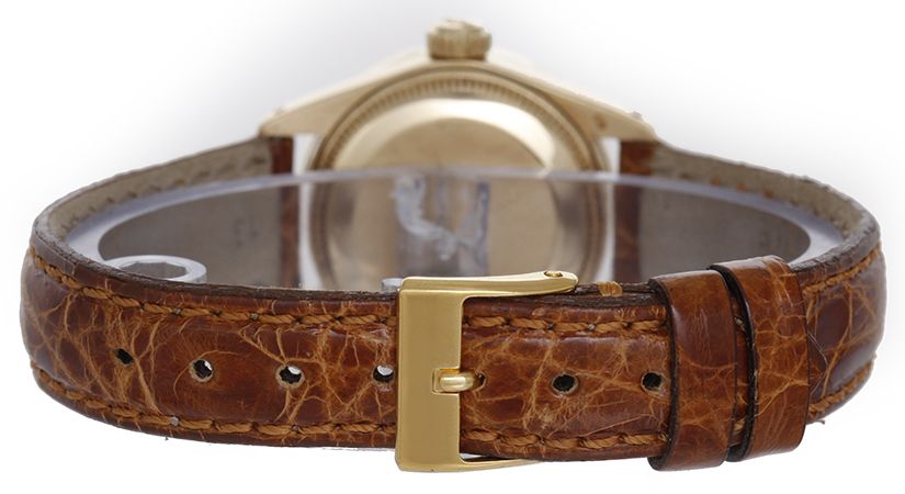Rolex Ladies President 18k Yellow Gold Watch Custom Diamond Bezel 6917