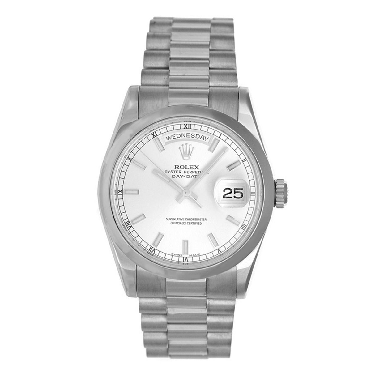 mens white gold presidential rolex