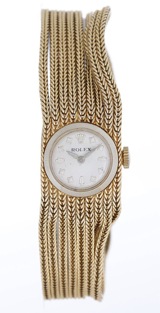 rolex gold chain watch