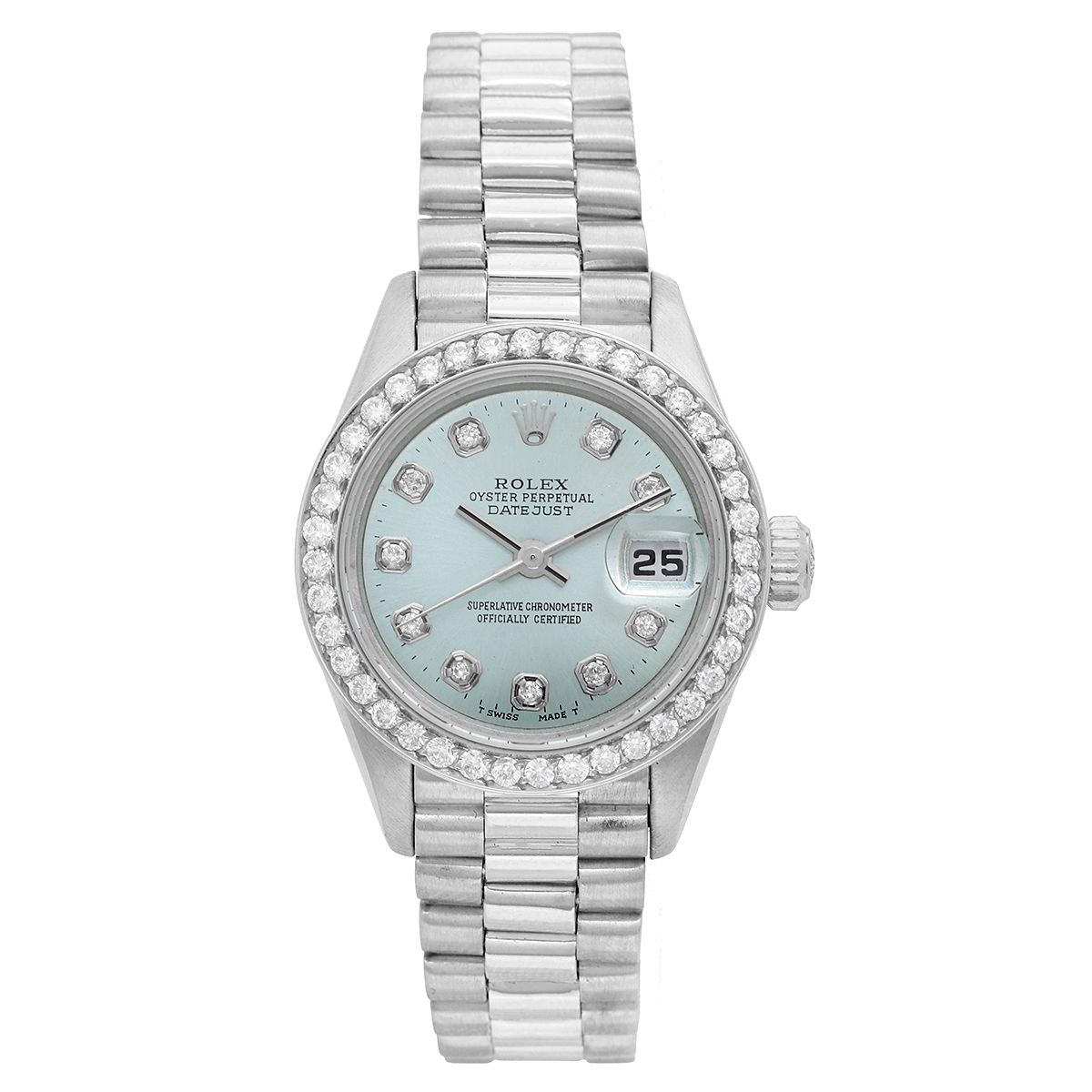 Rolex Ladies Platinum President Watch 79166