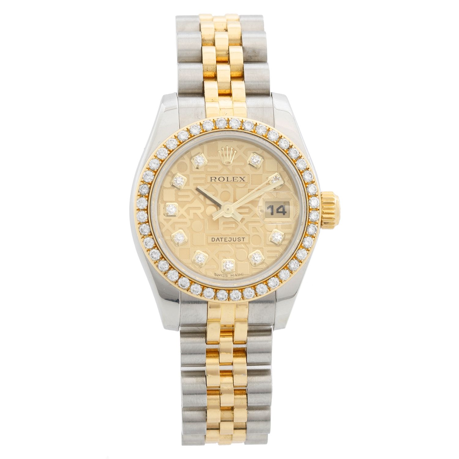 rolex ladies 2 tone datejust