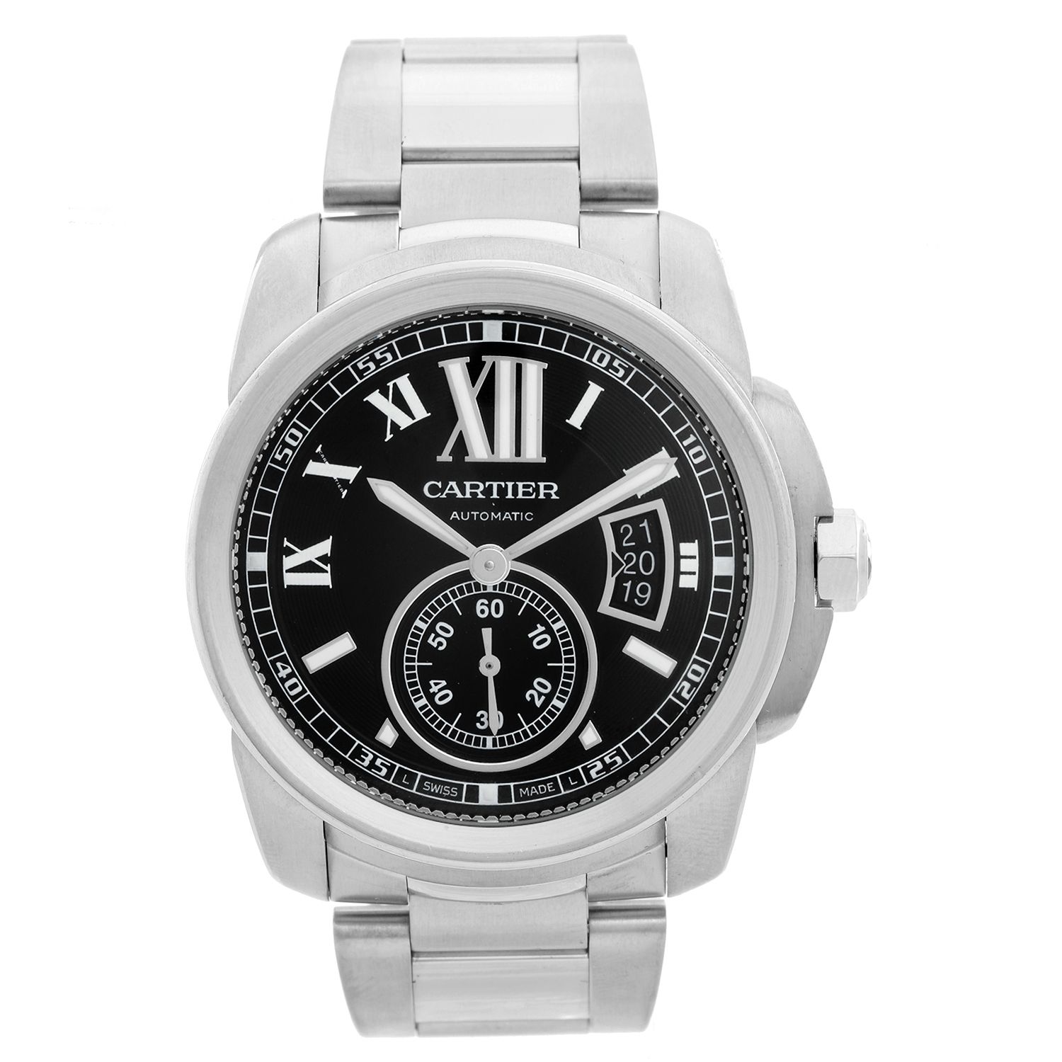 calibre de cartier watch 42mm steel w7100041