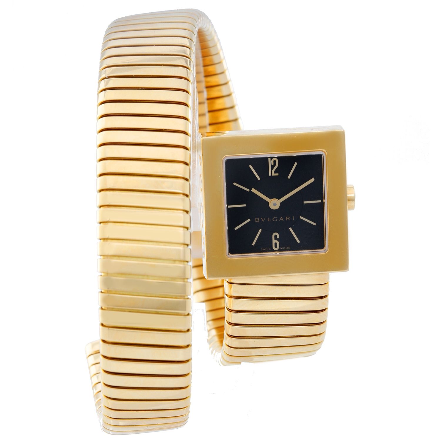 Bulgari Tubogas 18K Yellow Gold Solotempo Watch SQ221T