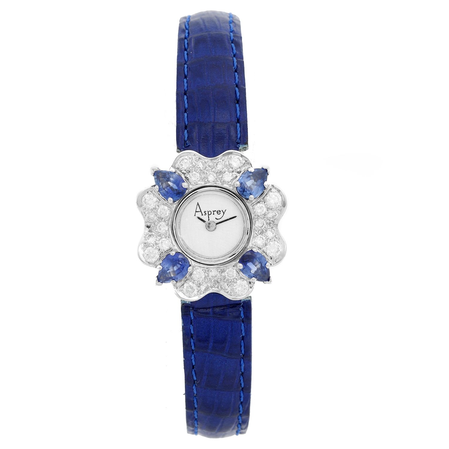 Asprey Diamond and Sapphire Quartz Watch