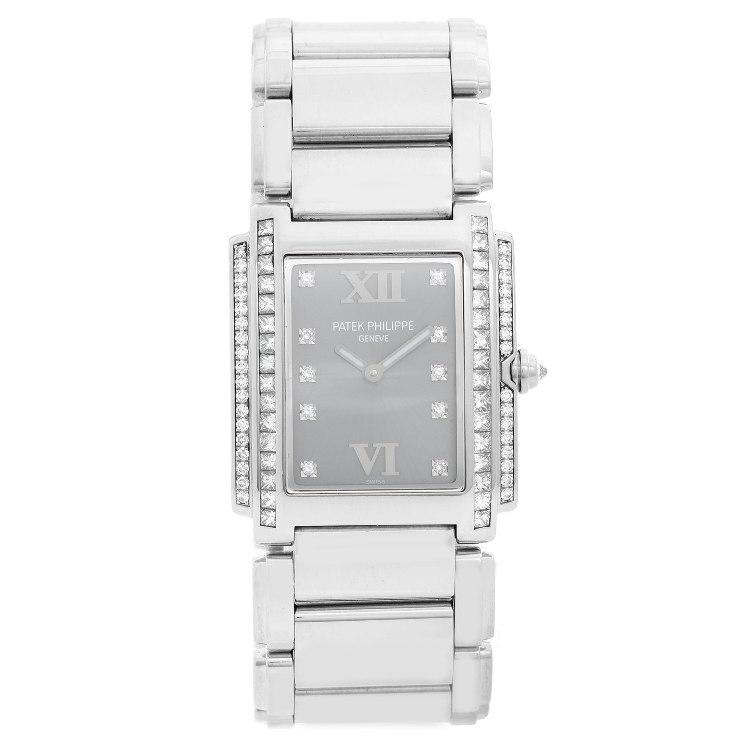 Patek Philippe Twenty-4 Ladies Steel & Diamond Watch 4910/20G-010
