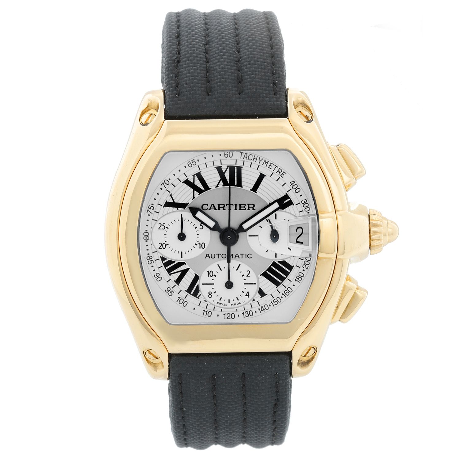 cartier roadster with leather strap