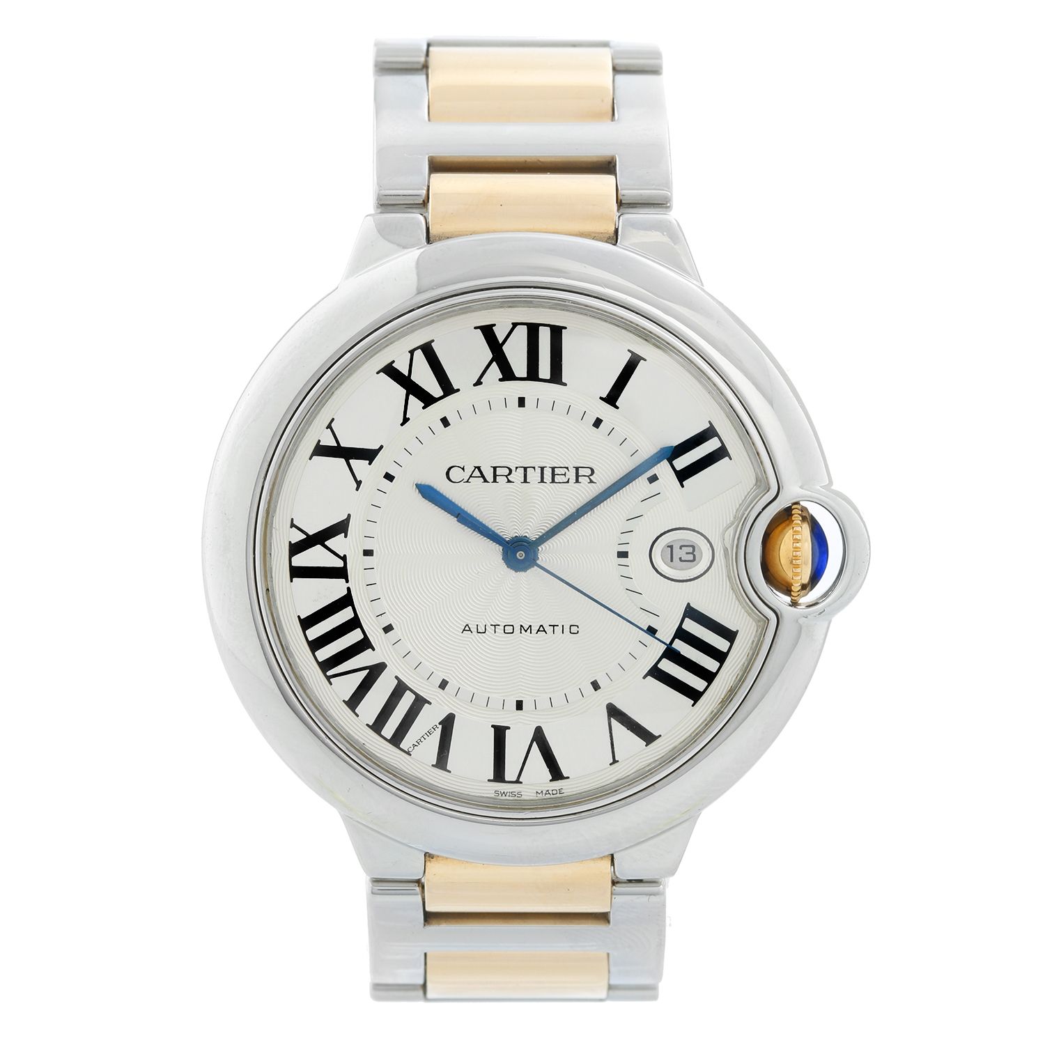 dempen Charlotte Bronte lastig Cartier Ballon Bleu 2-Tone Large 42mm Watch W69009Z3