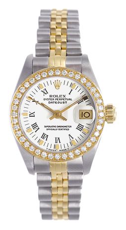 Details about   Rolex Lady Date 26mm Matte White Dial Silver Roman Numeral T Swiss T 6917,69174