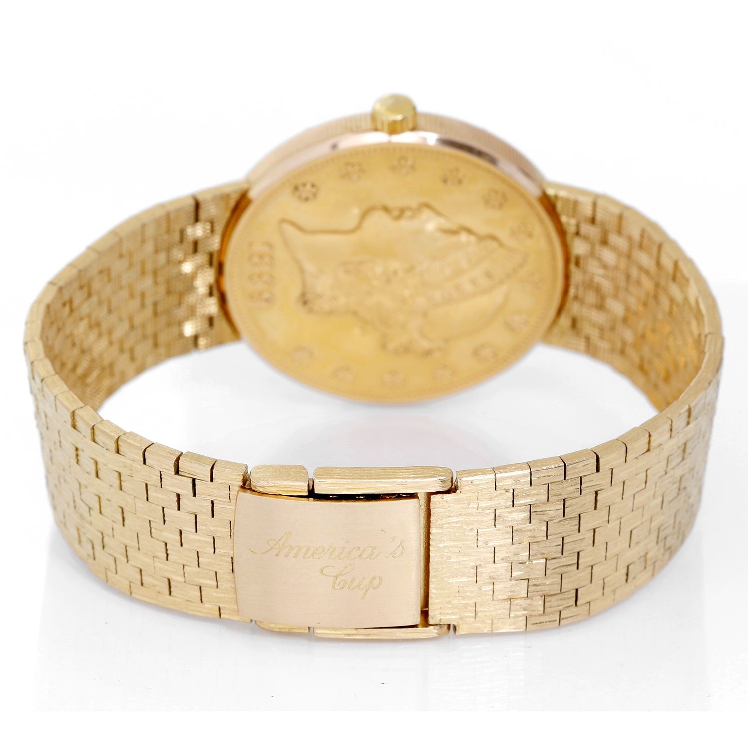 corum gold coin watch inside