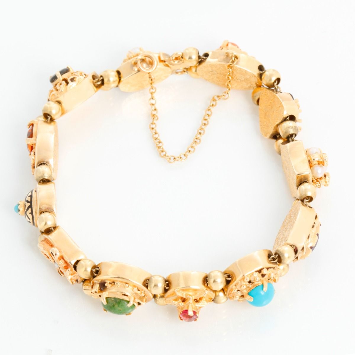 K Yellow Gold Charm Bracelet