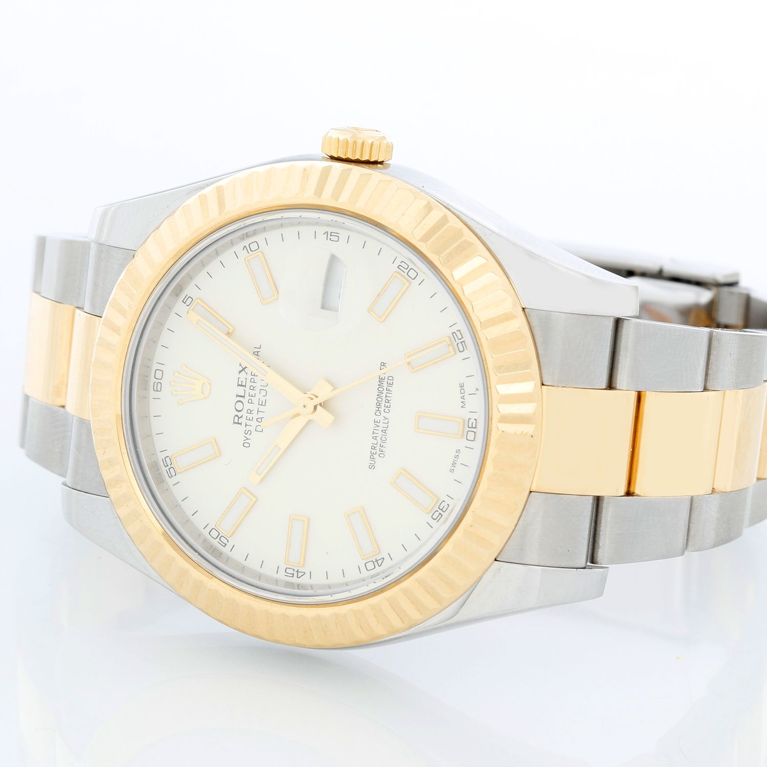 rolex datejust 41mm white dial