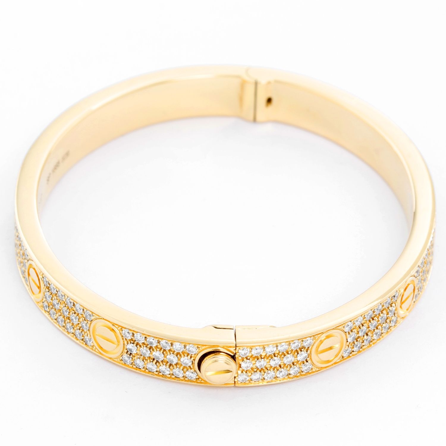 Cartier Love Bracelet 18k Yellow Gold Size 18 with Screwdriver