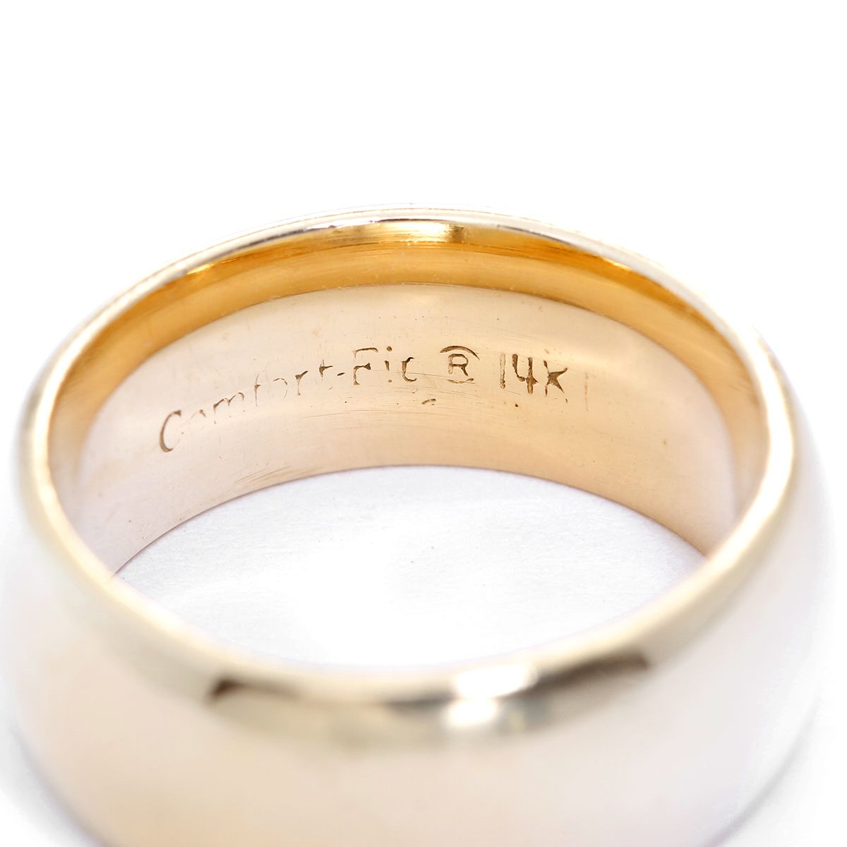 Classic 14K Wide Yellow Gold Wedding Band