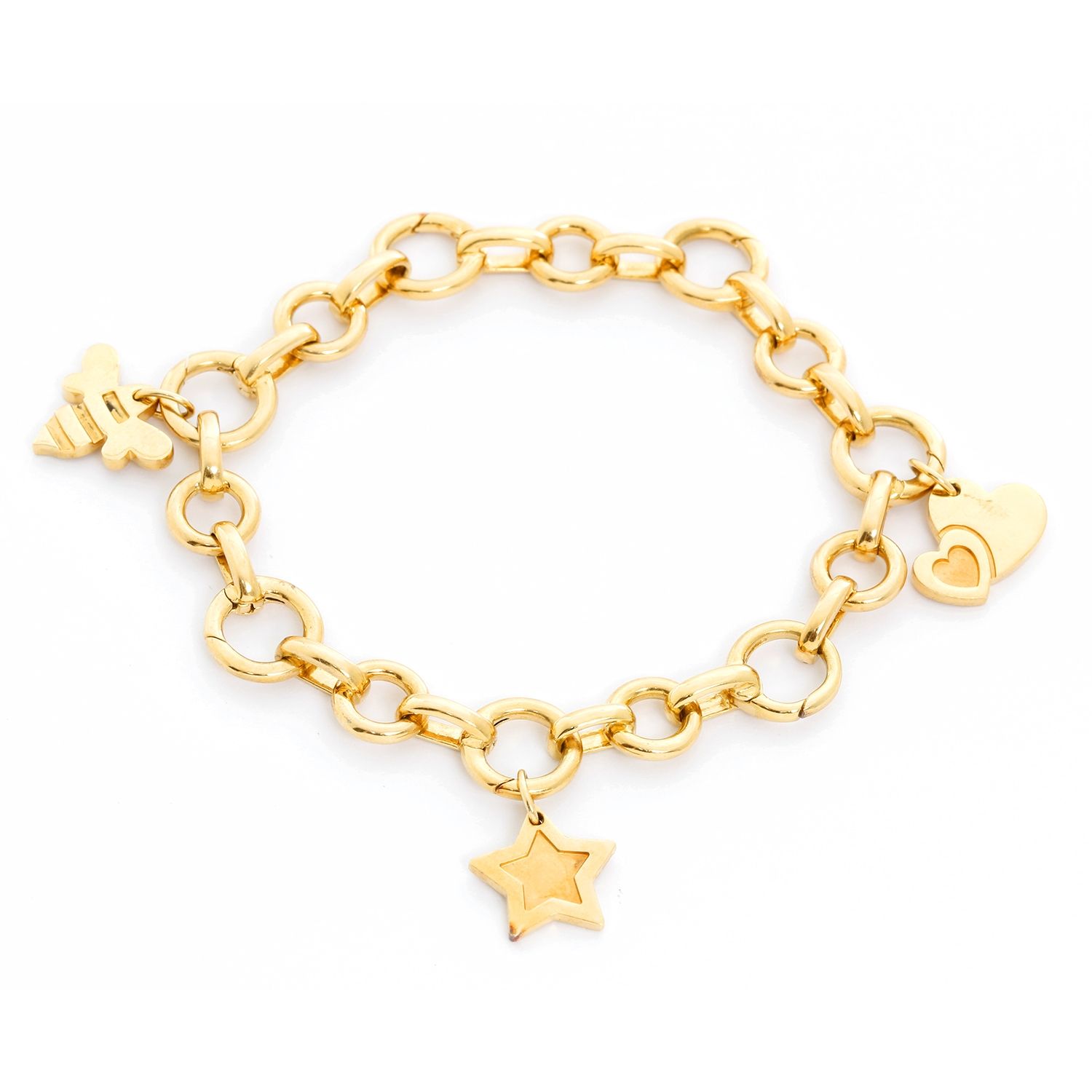 Aaron Basha Open Link Charm Bracelet with Tiffany  Co. Charms