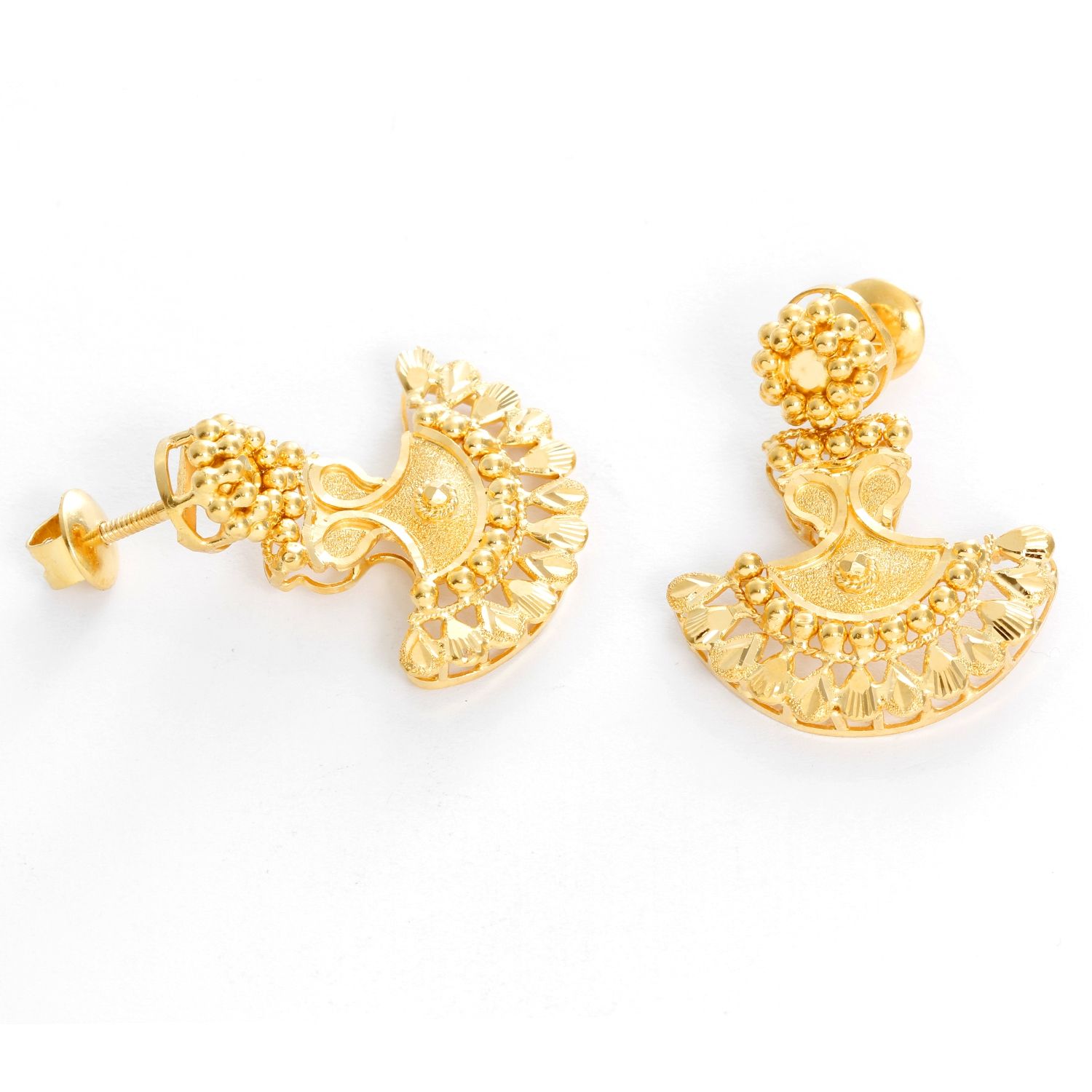 Gold indian earrings clearance