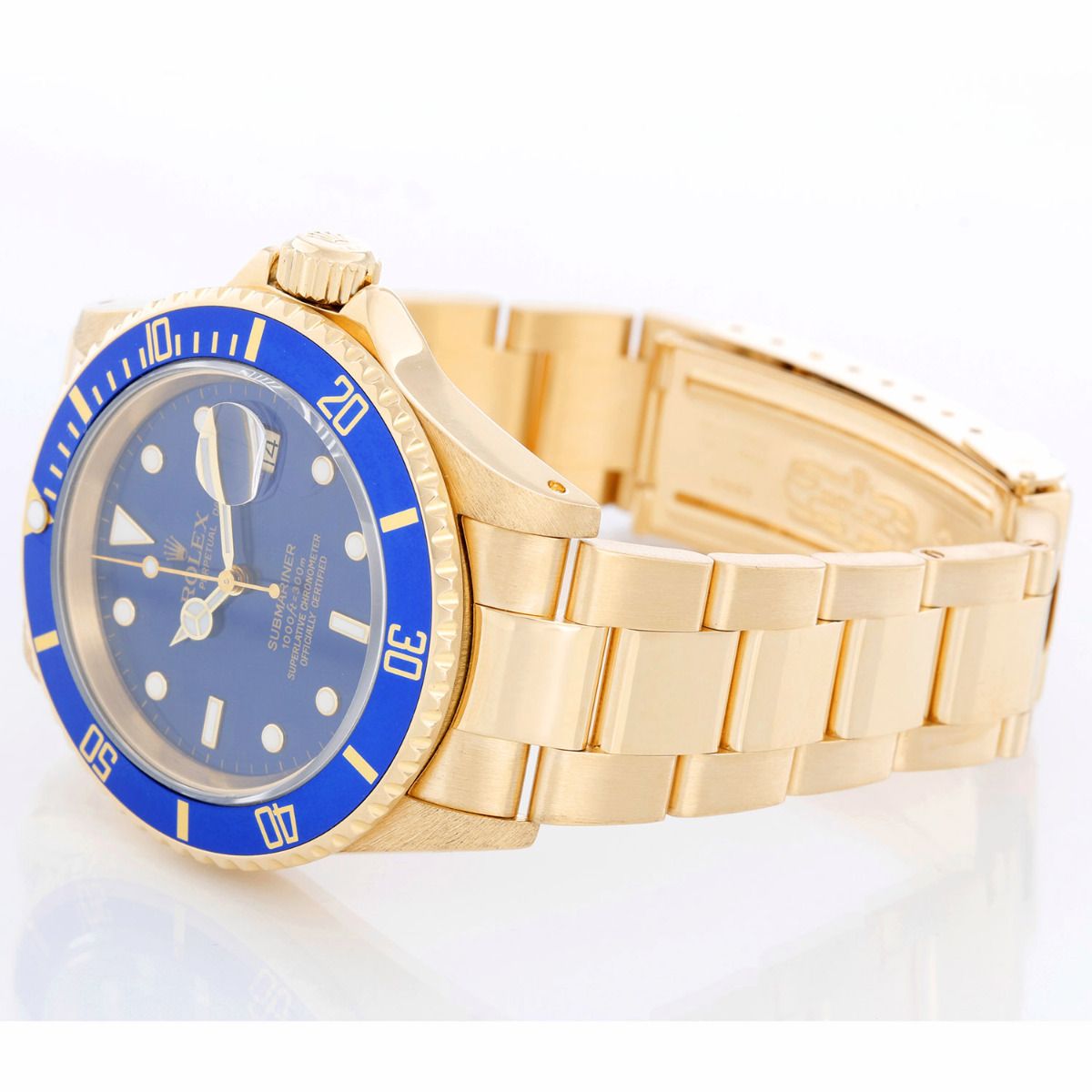 rolex submariner blue 18k gold