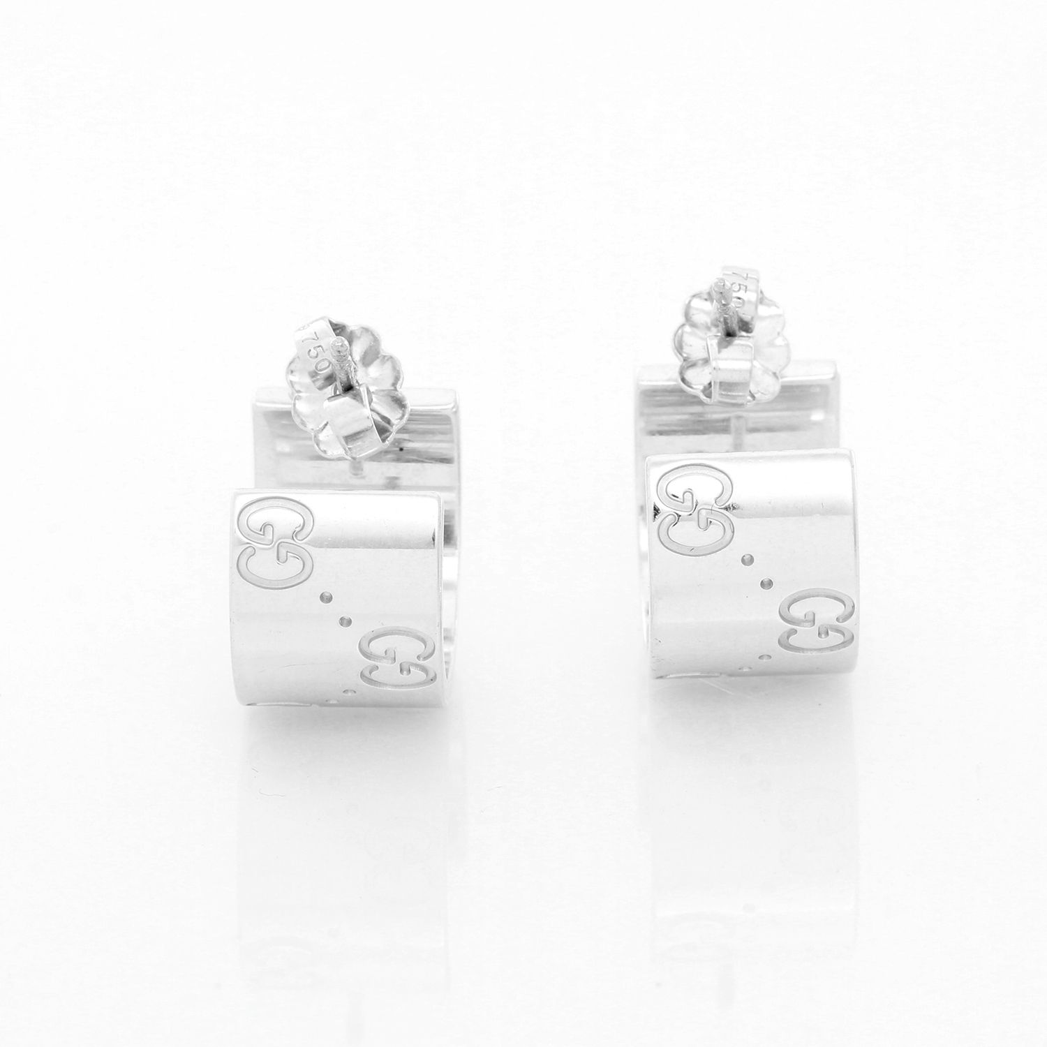 gucci white gold earrings