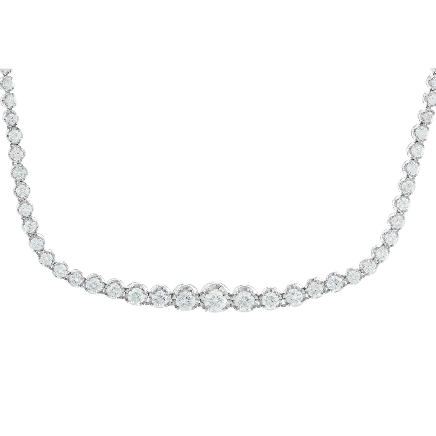 Platinum Mounting 10 ct Diamond Necklace