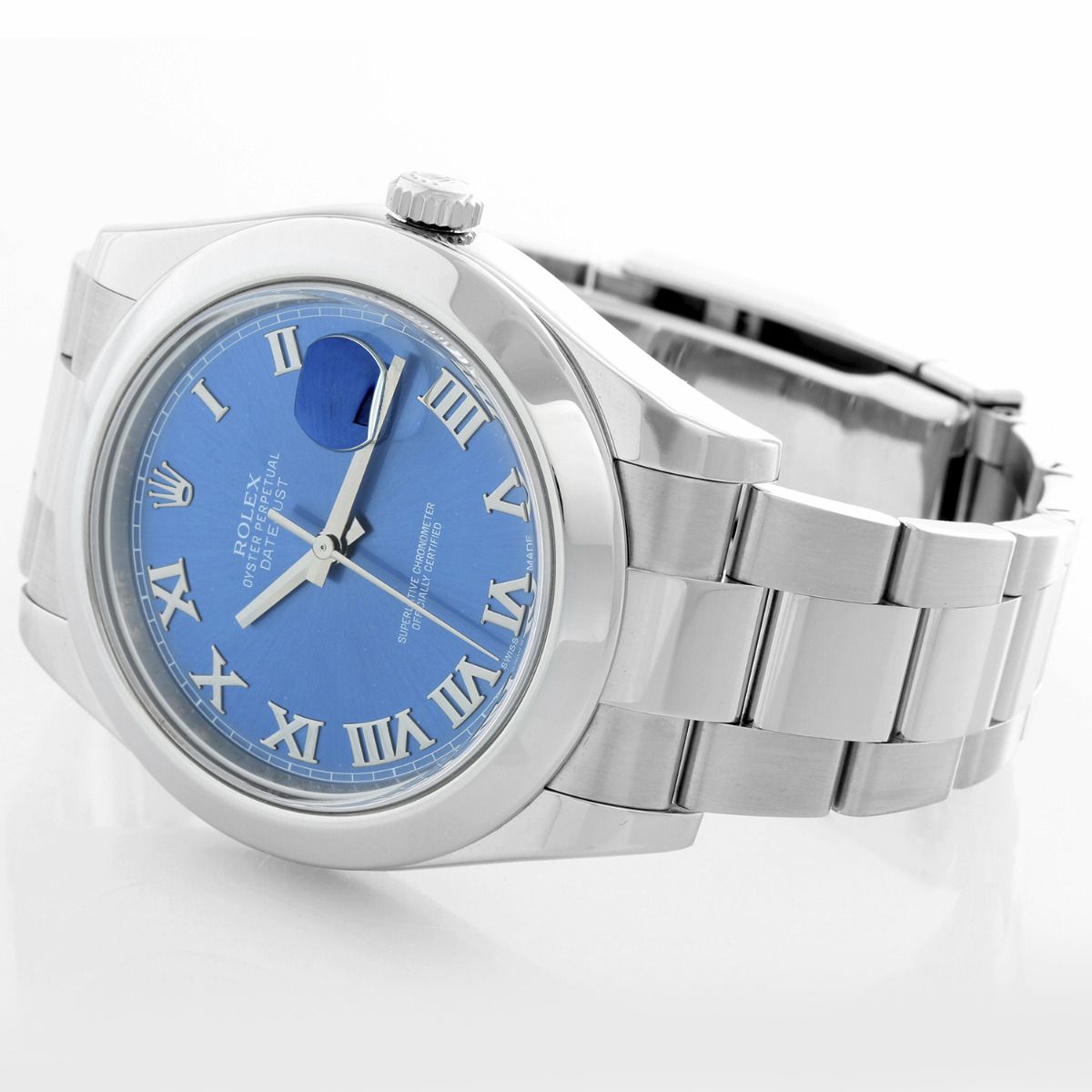 rolex datejust ii blue dial roman numerals