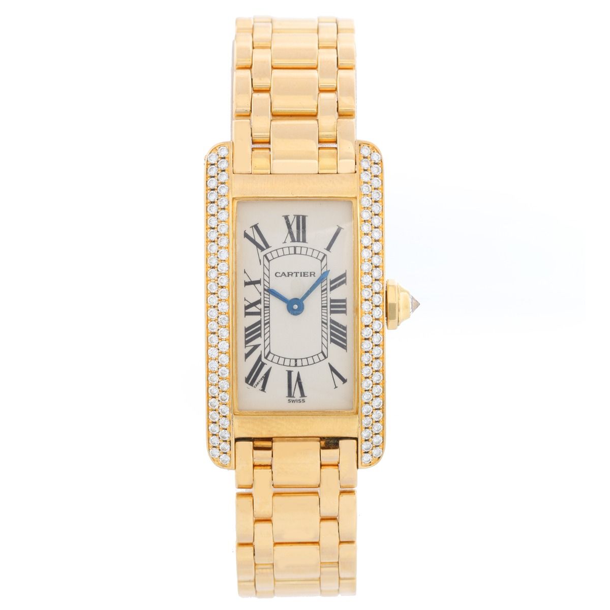 18k gold cartier watch