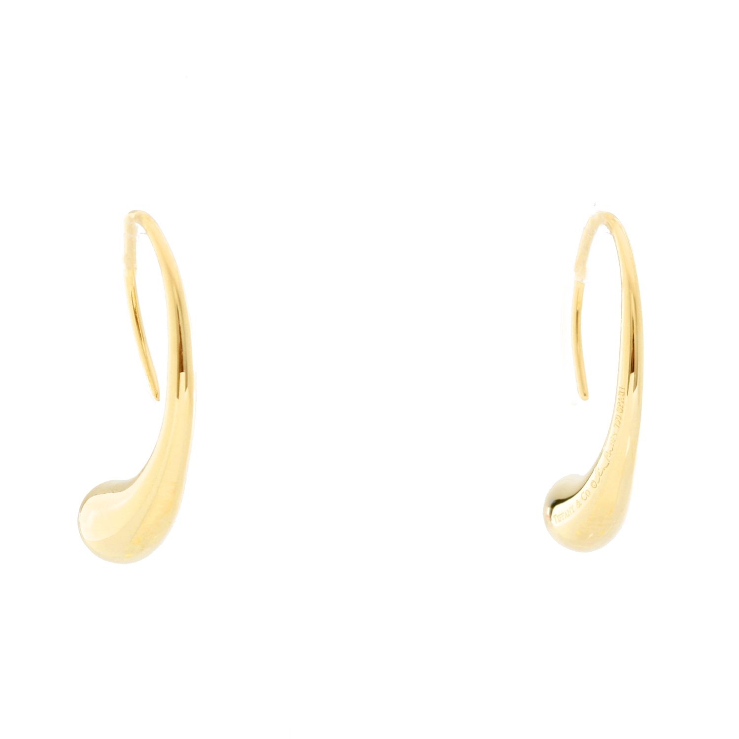 Tiffany & co. 18K Yellow Gold Elsa Peretti Tear Drop Earrings