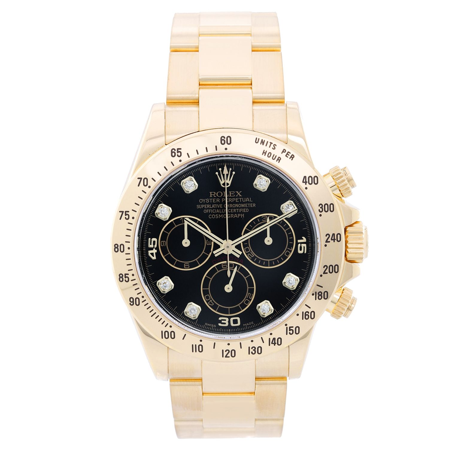 Rolex Cosmograph Daytona Men S 18k Gold Black Dial
