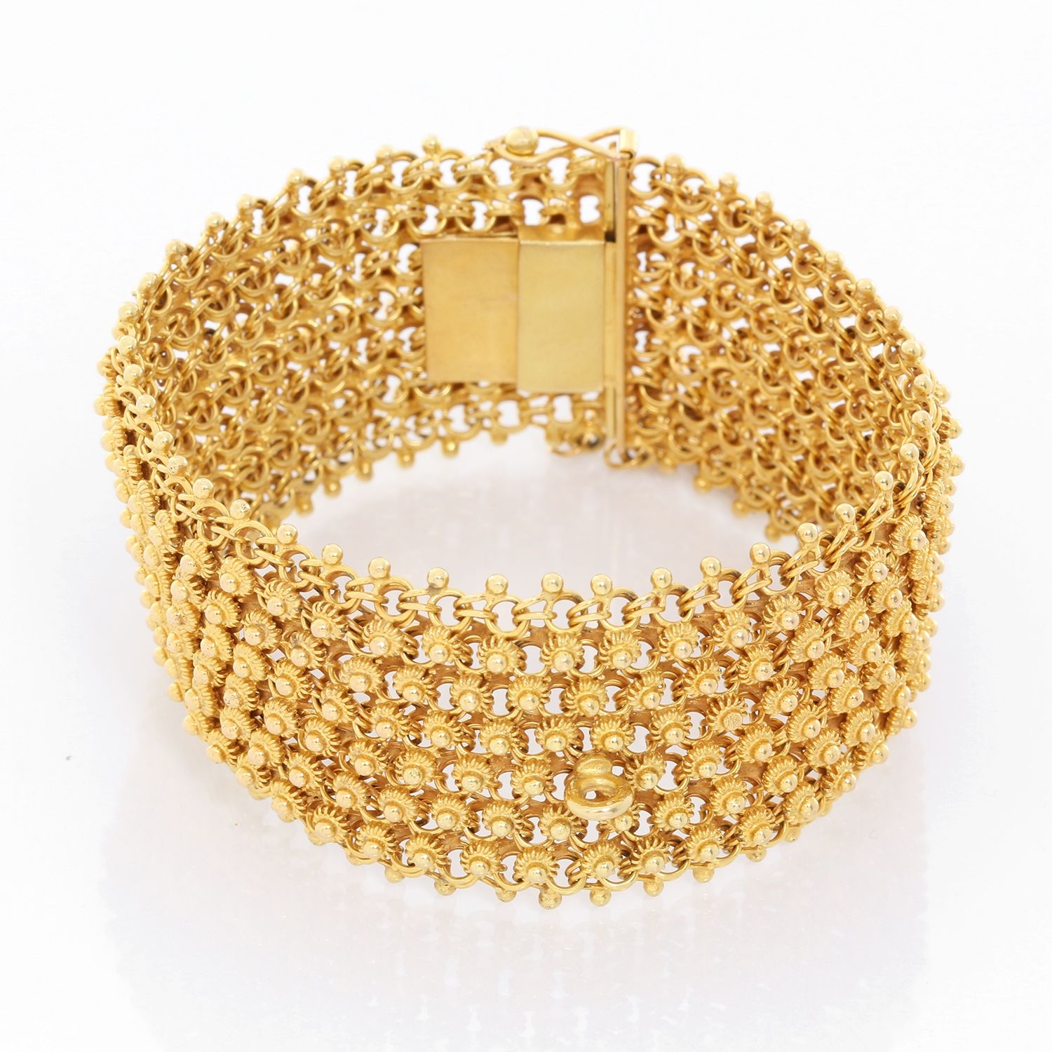 14K Yellow Gold Geometric Bracelet