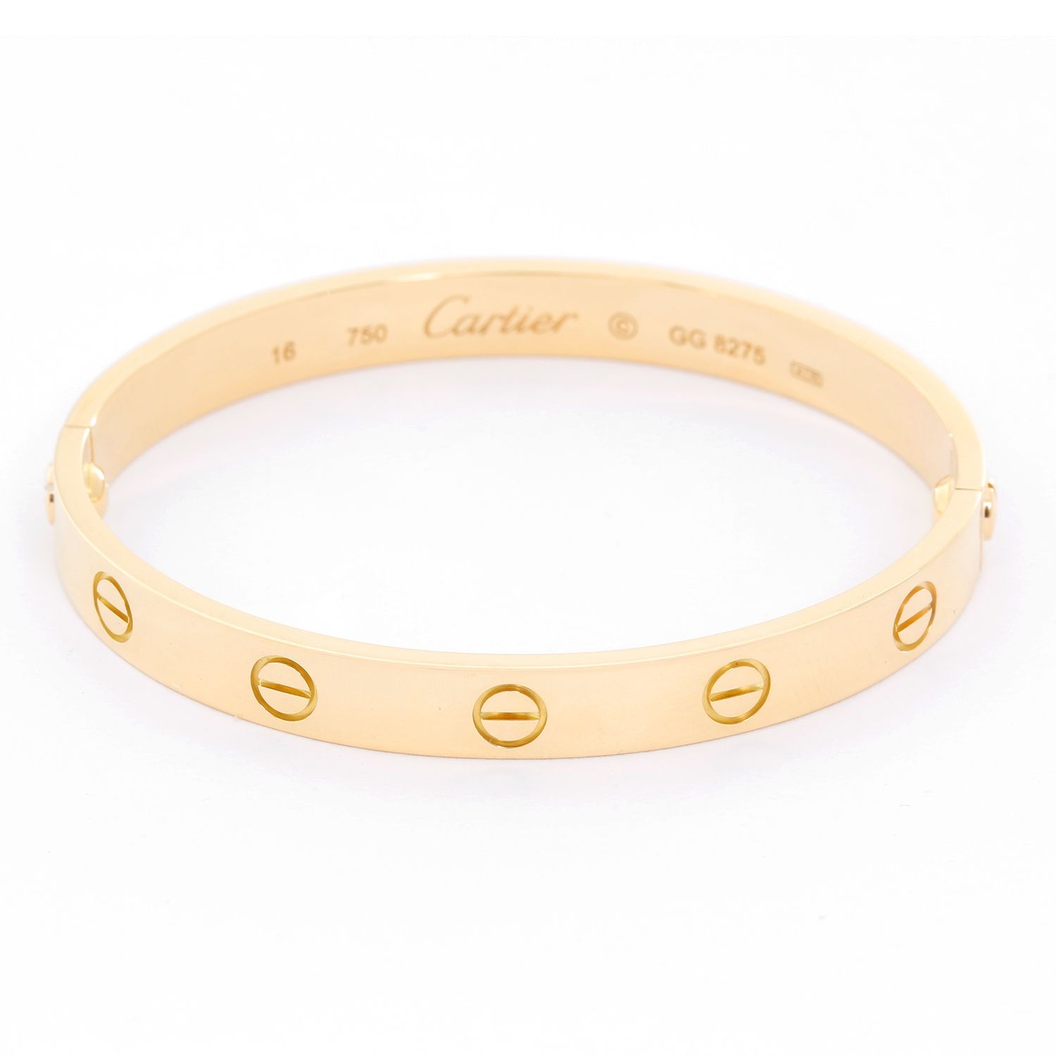 how big is size 16 cartier love bracelet