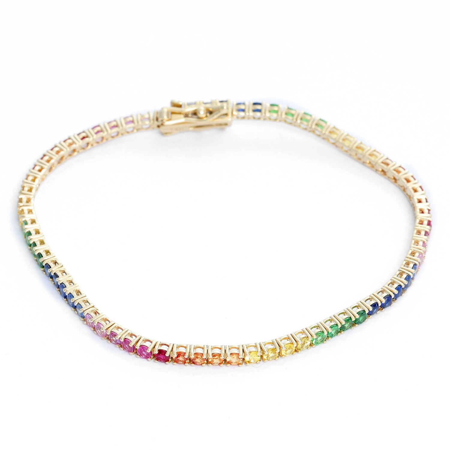 gold and sapphire bracelet