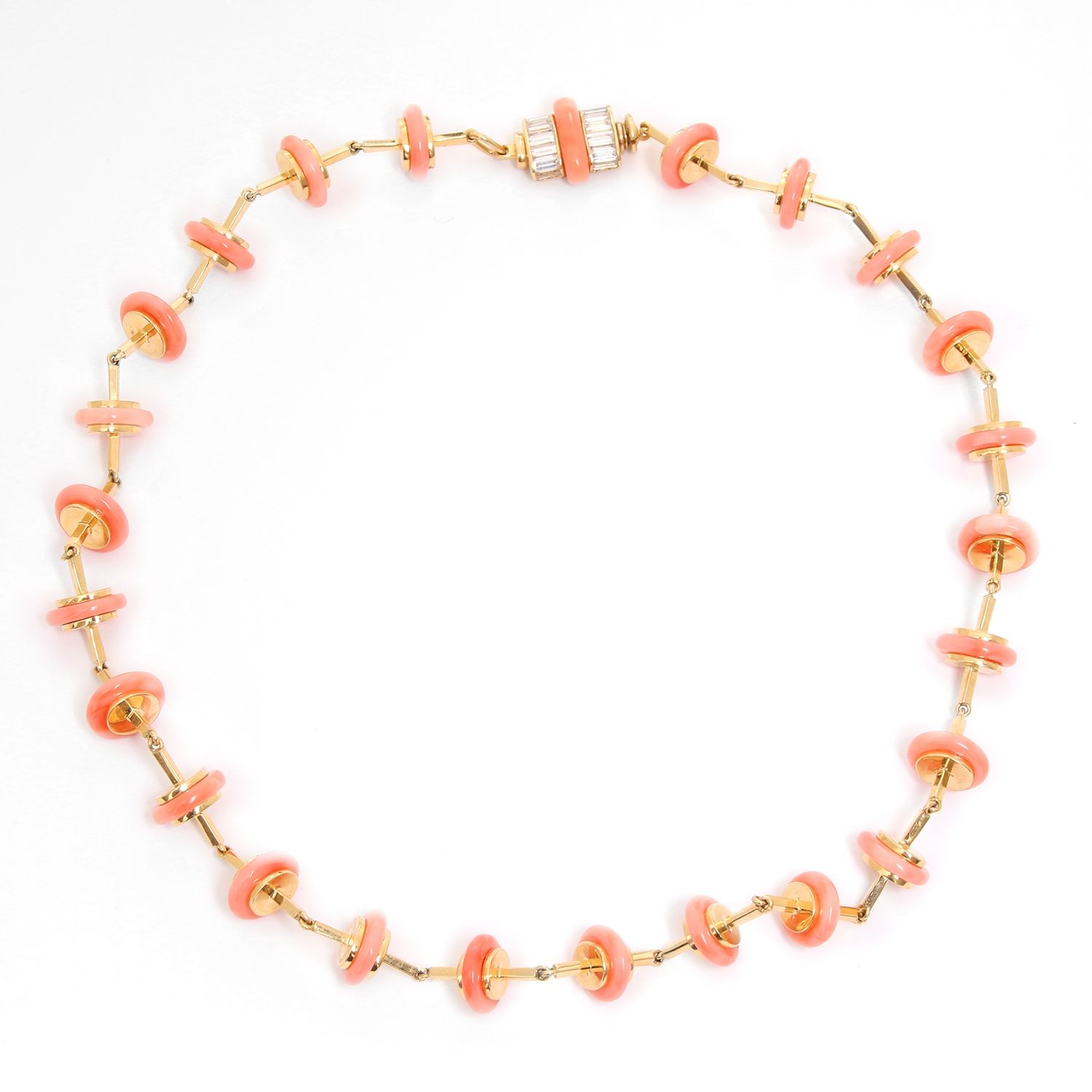 yellow coral necklace